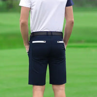 Short de golf bleu marine homme performance dos 1