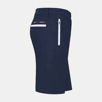 Short de golf bleu marine homme performance profil