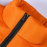 doudoune sans manches golf orange zoom col