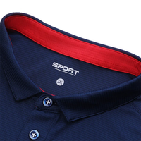polo de golf homme bleu marine col