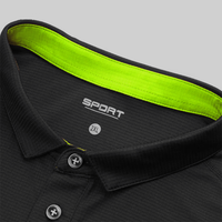 polo de golf homme noir col