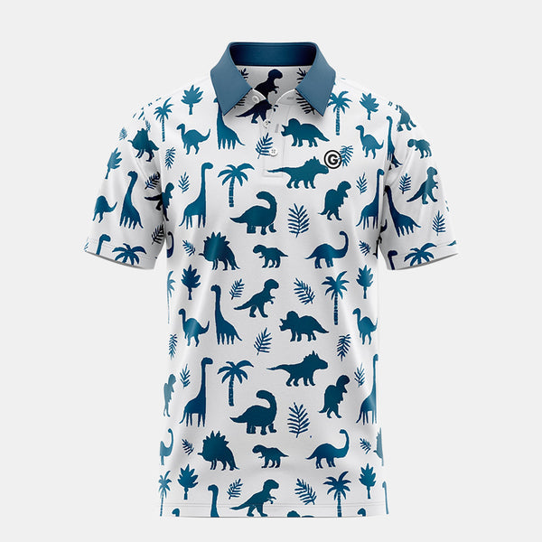 polo de golf manches courtes dinos face