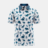 polo de golf manches courtes dinos face