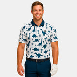 Polo de Golf Homme – Manches Courtes – Motifs Dinos