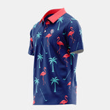 polo de golf manches courtes flamand rose 1 34