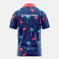 polo de golf manches courtes flamand rose 1 dos