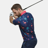 polo de golf manches courtes flamand rose 1 swing