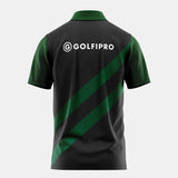 polo de golf manches courtes green dos