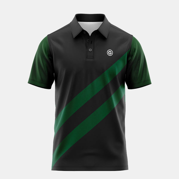 polo de golf manches courtes green face