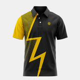 polo de golf manches courtes lightning face